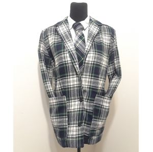 Plaid Wool Blazer 💙💛💚